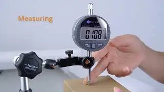 Electronic Digital Dial Indicator Gage Gauge and Magnetic Base, 0-1 Inch/25.4 mm Inch/Metric