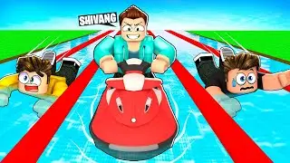 CHEATING IN AQUA SWIMMING RACER IN ROBLOX !!