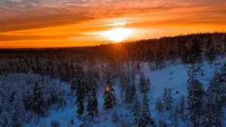 Amazing Winter Landscapes - 4K Drone Footage - Stöcke, Hemberga Gård, Umeå
