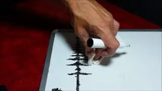 Dry Erase Whiteboard Art - How To Draw Pine Trees - Mr Ed Draws