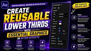 Create Lower Thirds  templates with Essential Graphics in After Effects