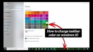 how to change taskbar color on windows 10|update|2023|#windows10 #pc #taskbar