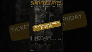 NEW TOUR DATES! TICKETS ON SALE FRIDAY: shayferjames.com/tour