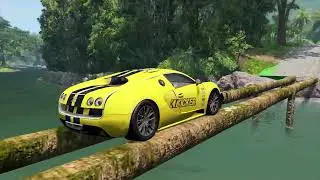 Cars vs Log Bridge #3 | EPIC Compilation - BeamNG Drive