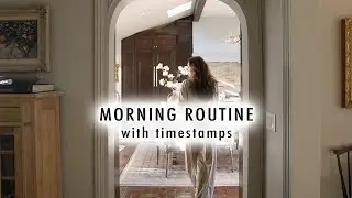 a realistic MORNING ROUTINE with timestamps