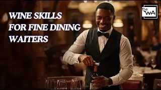 How to open a bottle of wine with a wine opener. Wine service! Waiter training! Restaurant service!