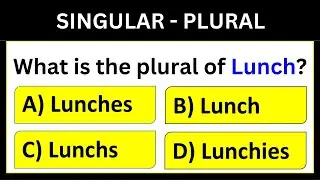 Singular Plural in English Grammar Quiz | Singular and Plural Nouns