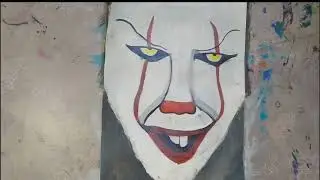 painting a cursed joker 🃏.|🤡|👻|👌|.# the curse # video.