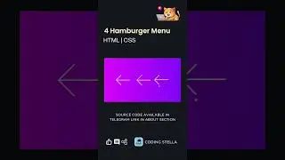 Amazing hamburger menu 🍔 #html #css #shorts