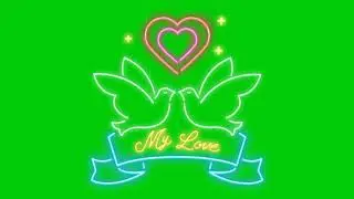 Animated Neon Valentine Green Screen Effects💚💚💚