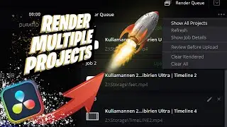 HOW TO Render Multiple Projects Davinci Resolve - COMPLETE TUTORIAL!