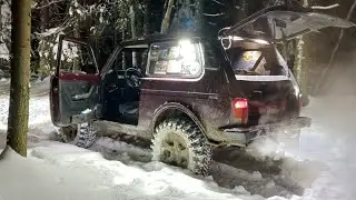 Зима -15° Катаемся в лесу.