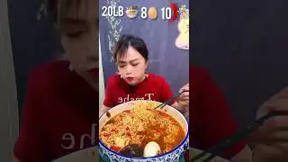 Biggest Eating Challenge ( 20lb Ramen, 8 eggs, 10 chilli ) | #asmr #food #funny #eating #shorts