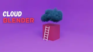 Create this cloud scene in Blender. cloud scene environment.