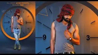 Indoor photo retouch and change background in photoshop CC 2019