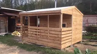 Каркасная Баня 4х3 под ключ ( мобильная, перевозная )