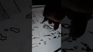 Inking a Manga page on procreate 