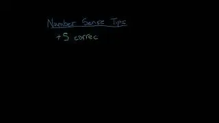 Number Sense Tips
