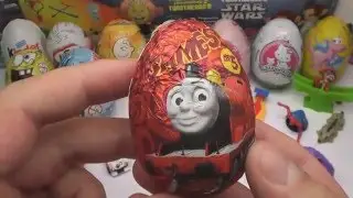 21 Surprise Eggs, Kinder Joy, Disney Pixar Cars 2, Thomas & Friends, Spongebob 2016 -17