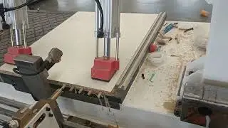 Auto putting  dowels  for holes.
