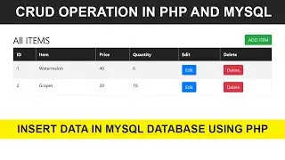 PHP CRUD APP | Insert Data Into MYSQL Using PHP #9