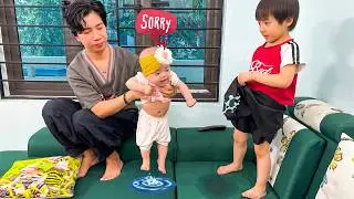 Diem panicked when Baby Kim accidentally peed on her dress