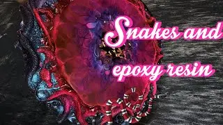 Snakes and epoxy resin dish