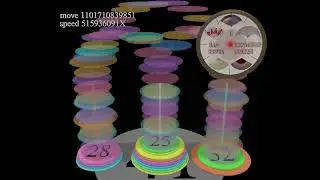 Solving 41-disc Hanoi Tower stack puzzle! ( 69730 Years @ 1 Move/Second)