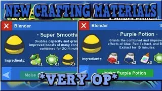 2 NEW CRAFTING MATERIALS - PURPLE POTION AND SUPER SMOOTHIE *OP* - Bee Swarm Simulator Test Realm