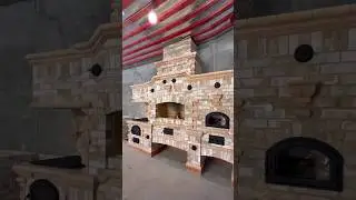 Барбекю комплекс в Нэо-Тульском стиле из кирпича ручной формовки.