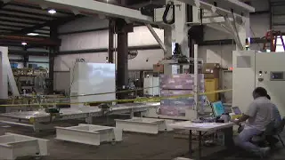 Vertical and Horizontal Roll Handling Gantry by Sage Automation