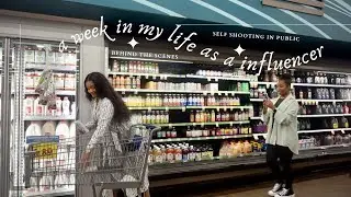 weekly vlog | week in the life of an influencer BTS shooting for a brand, self shooting in public..