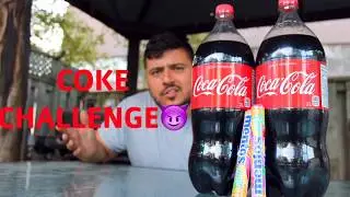 Coke challenge with mentos punishment (no burp)🤢😈