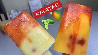 PALETAS DE PEPINO y MANGO CON CHILE 🥭🥒