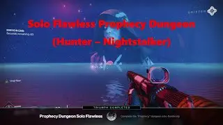Solo Flawless Prophecy Dungeon (Hunter - Nightstalker)