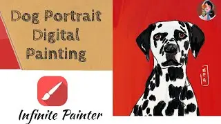 Easy Pet (Dog) Portrait Painting | Infinite Painter