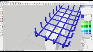 How to draw pile cap rebar in sketch up
