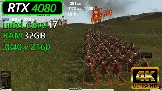 FPS Test RTX 4080 - Total War Rome 2 Extreme Settings, RTX Enabled