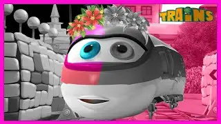Train cartoon | Super wings | Collection 329