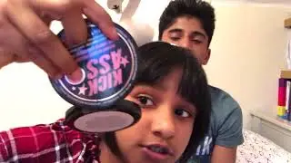 Doing my brother's makeup!!! Funny Video!!!