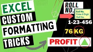 Excel Custom Formatting & Data Validation Tricks YOU SHOULD KNOW !!