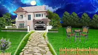 Green screen background garden flower animation effects video