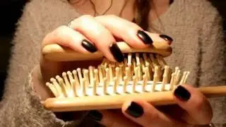 Binaural ASMR - 2 Wooden Brushes - Relaxing Scratching Sounds  - No Talking
