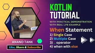 #06 Kotlin Tutorial : when statement with single case, multiple case, .. operator & else with when