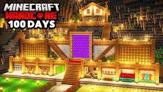 I Survived 100 Days in a CAVE ONLY World in Minecraft Hardcore