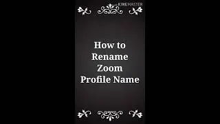 How to Change Zoom Profile Name
