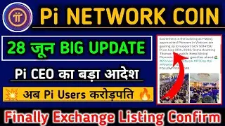 Pi Network New Update/Picoin Listing 28 June/Pi Network Mainnet Launch/Pi Network Price In India/