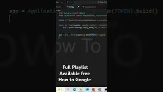 how to create TELEGRAM bot using Python