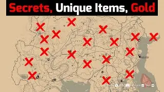 18 Secret And Unique Items, Gold, Cash, Jewellery, Loot Boxes Across The Map in RDR2
