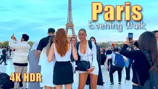 PARIS, FRANCE - THE MOST BEAUTIFUL SITE IN PARIS - EVENING WALK IN PARIS - 4K HDR 60 fps